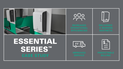 Image for the Essential Series case study showing the Essential Series line of restroom supplies.
