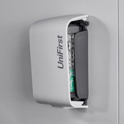 A close up image of an Essential Series Automatic Air Freshener Dispenser